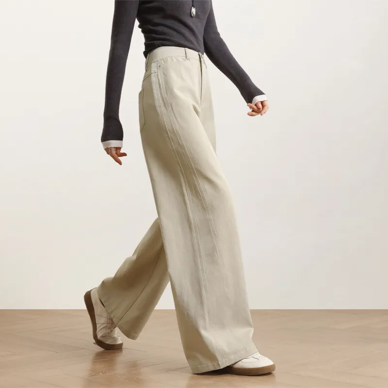 HIPPIEMISS Casual Pants Women's Light Khaki-4