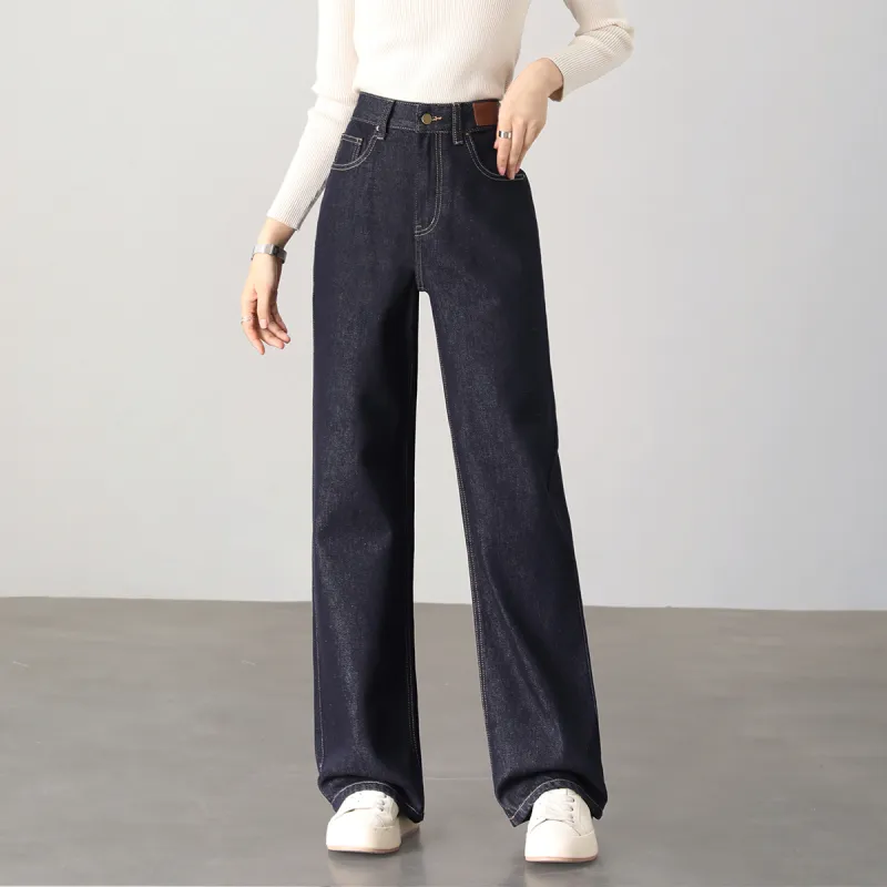 HIPPIEMISS Jeans Women's Normal Washed Blue-2