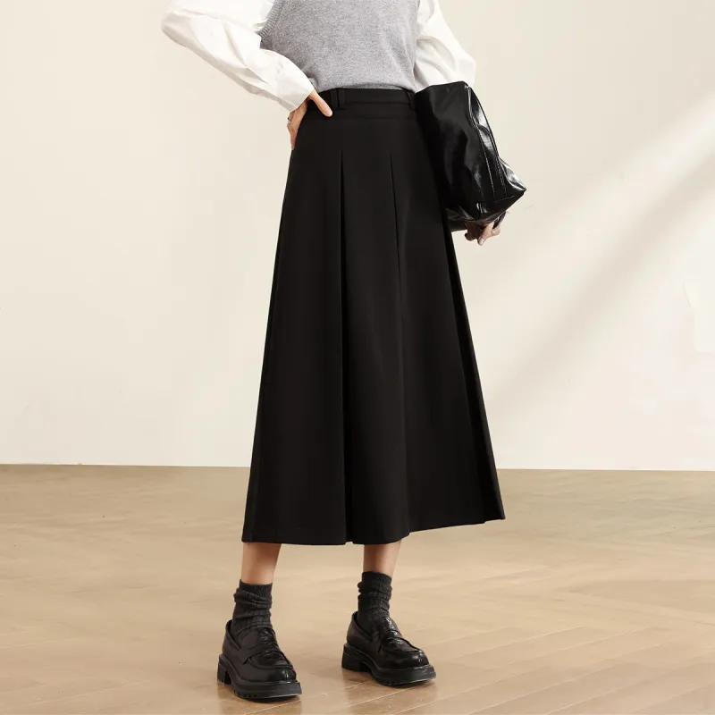 HIPPIEMISS Casual Long Skirts Women's Black-5