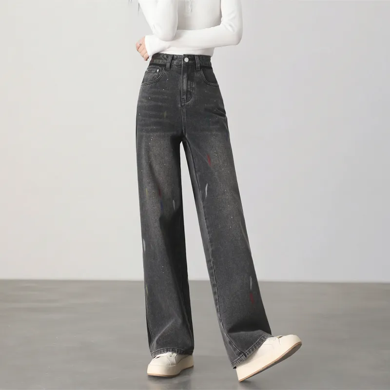 HIPPIEMISS Jeans Women's Black Gray Color-4