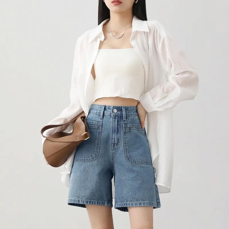 HIPPIEMISS Denim Shorts Women's Pink-10