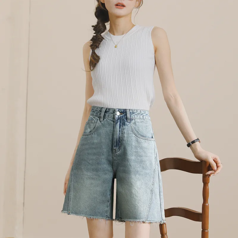 HIPPIEMISS Denim Shorts Women's Vintage Blue-2