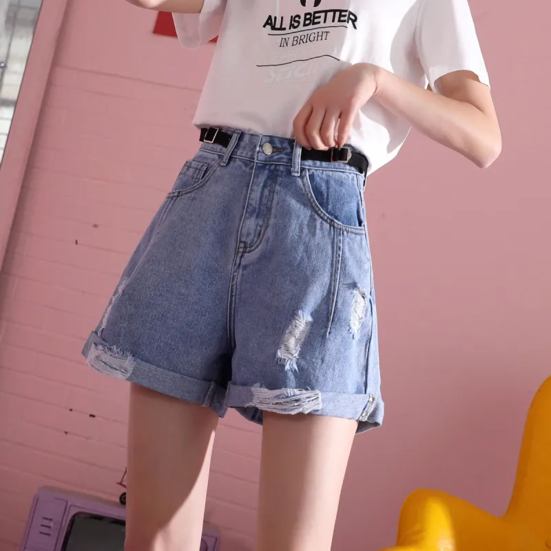 HIPPIEMISS Denim Shorts Women's Pink-15
