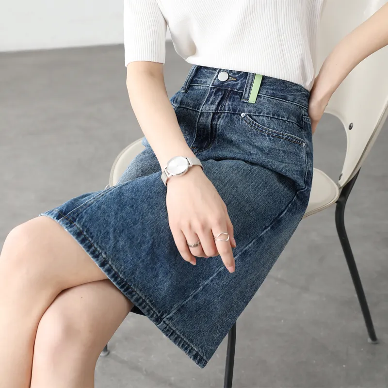 HIPPIEMISS Denim Short Skirts Women's Blue-6