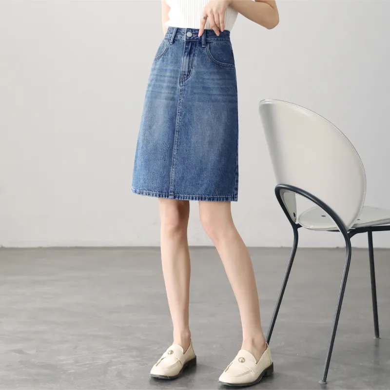HIPPIEMISS Denim Short Skirts Women's Light Blue-11