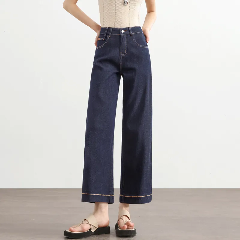 HIPPIEMISS Jeans Women's Normal Washed Blue-4