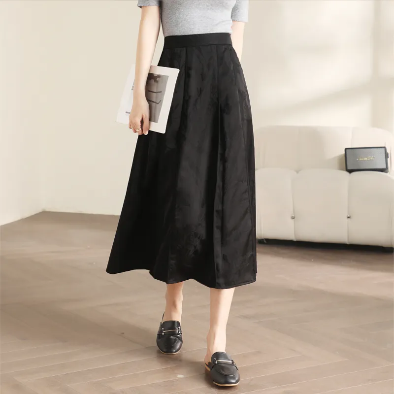 HIPPIEMISS Casual Long Skirts Women's Black-6