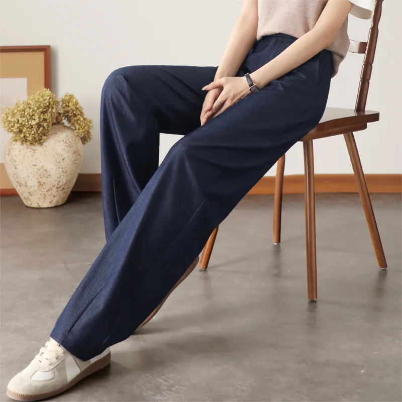 HIPPIEMISS Casual Pants Women's Dark Blue-5