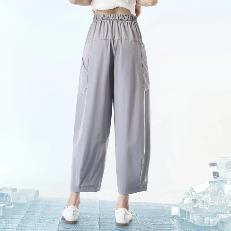 HIPPIEMISS Casual Pants Women's Light Purple-3