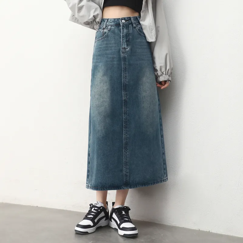 HIPPIEMISS Denim Long Skirt Women's-6