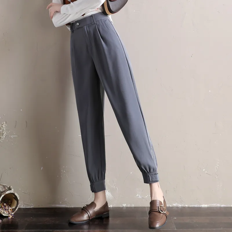 HIPPIEMISS Casual Pants Women's Gray-3