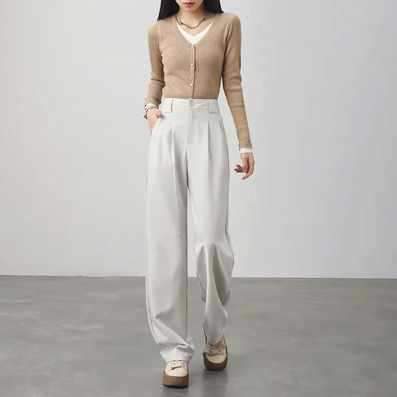 HIPPIEMISS Casual Pants Women's Greige-4