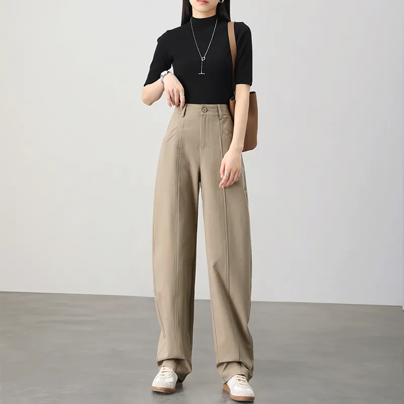 HIPPIEMISS Casual Pants Women's Khaki-4