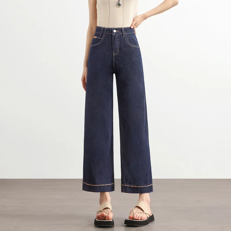 HIPPIEMISS Jeans Women's Normal Washed Blue-2