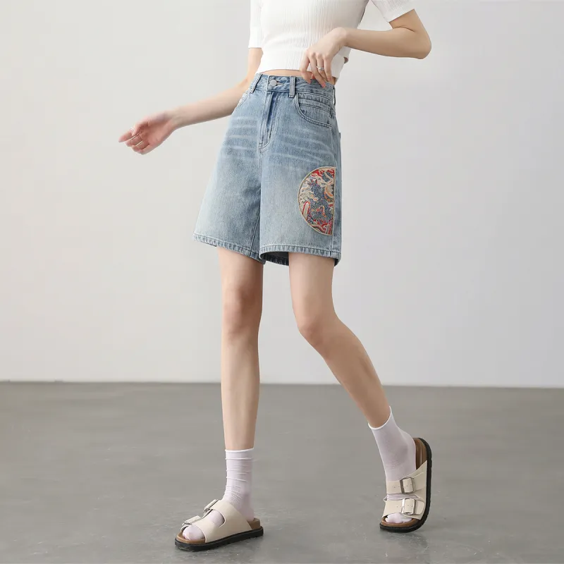 HIPPIEMISS Denim Shorts Women's Light Blue-8