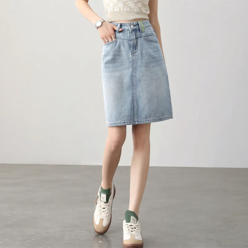 HIPPIEMISS Denim Short Skirts Women's Blue-16