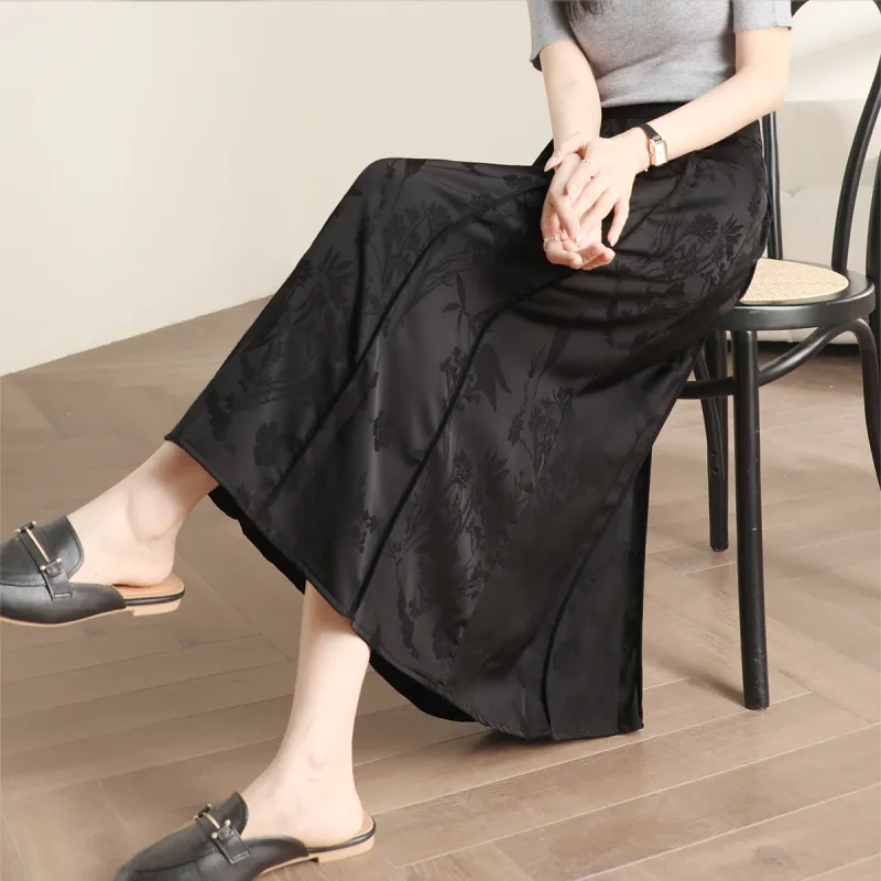 HIPPIEMISS Casual Long Skirts Women's Black-4