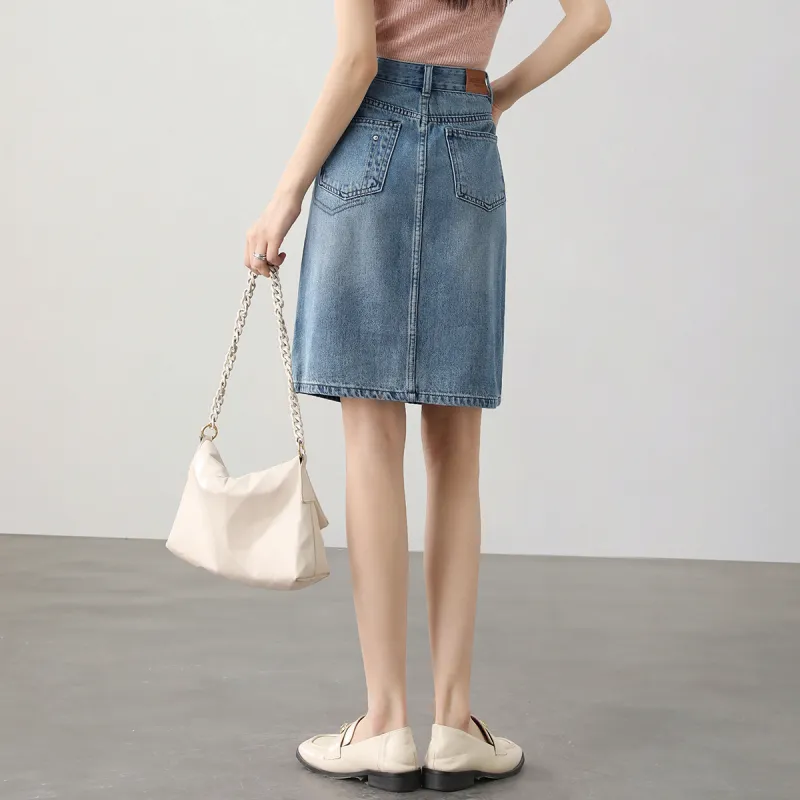 HIPPIEMISS Denim Short Skirts Women's Light Blue-6