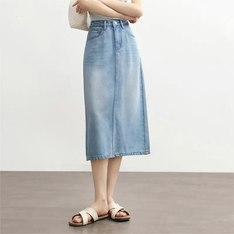 HIPPIEMISS Denim Long Skirt Women's-5