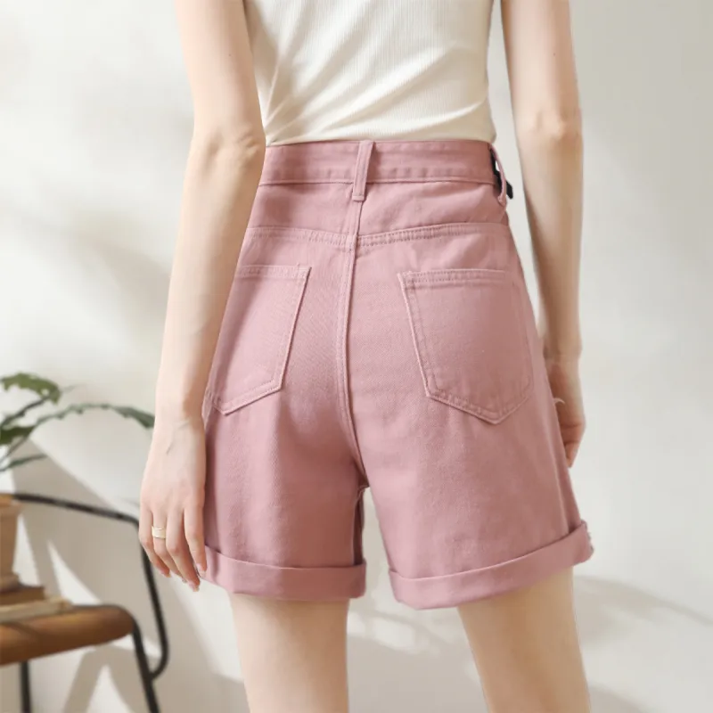 HIPPIEMISS Denim Shorts Women's Pink-3