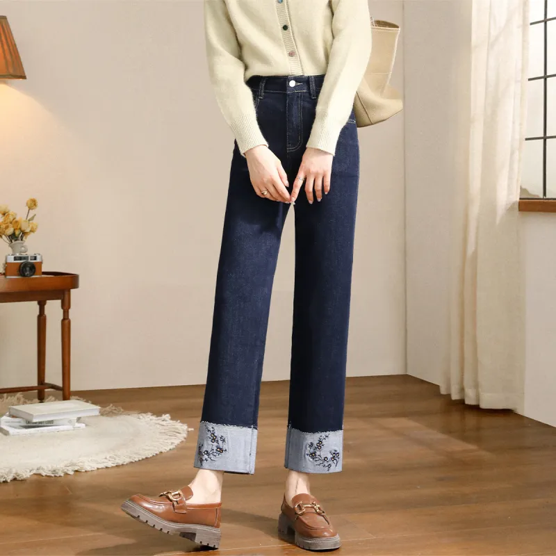 HIPPIEMISS Jeans Women's Normal Washed Blue-6