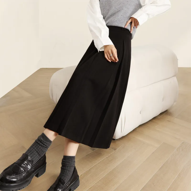 HIPPIEMISS Casual Long Skirts Women's Black-6