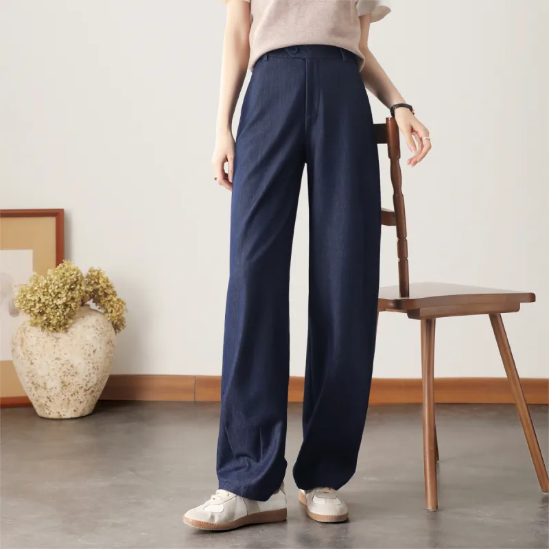 HIPPIEMISS Casual Pants Women's Dark Blue-3