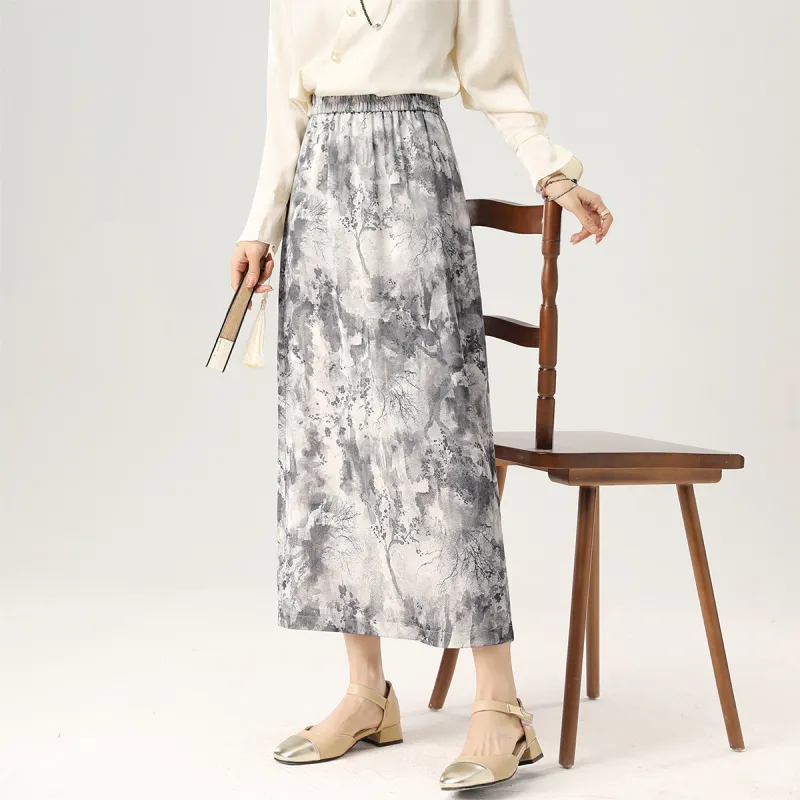 HIPPIEMISS Denim Long Skirts Women's Black-13