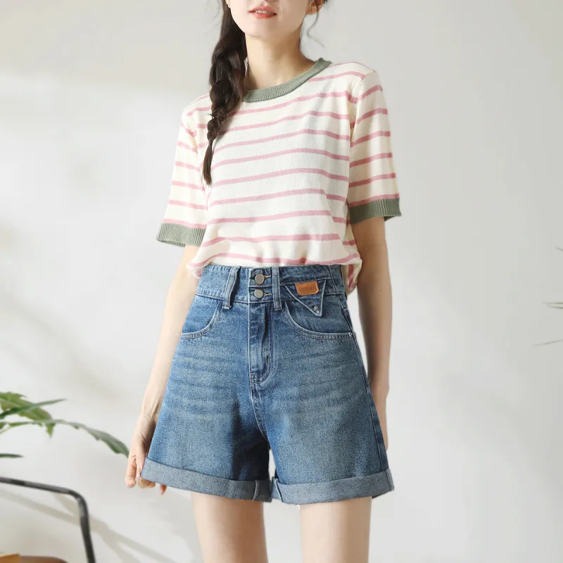 HIPPIEMISS Denim Shorts Women's Blue-3