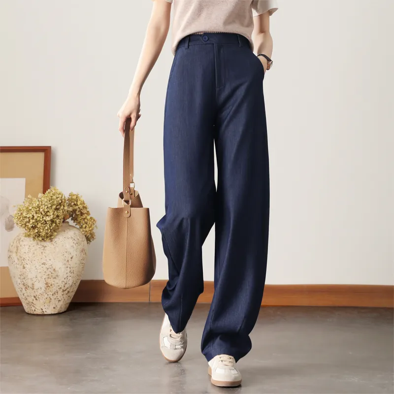 HIPPIEMISS Casual Pants Women's Dark Blue-2