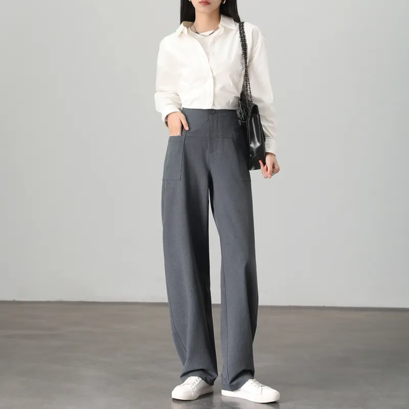 HIPPIEMISS Casual Pants Women's Gray-5