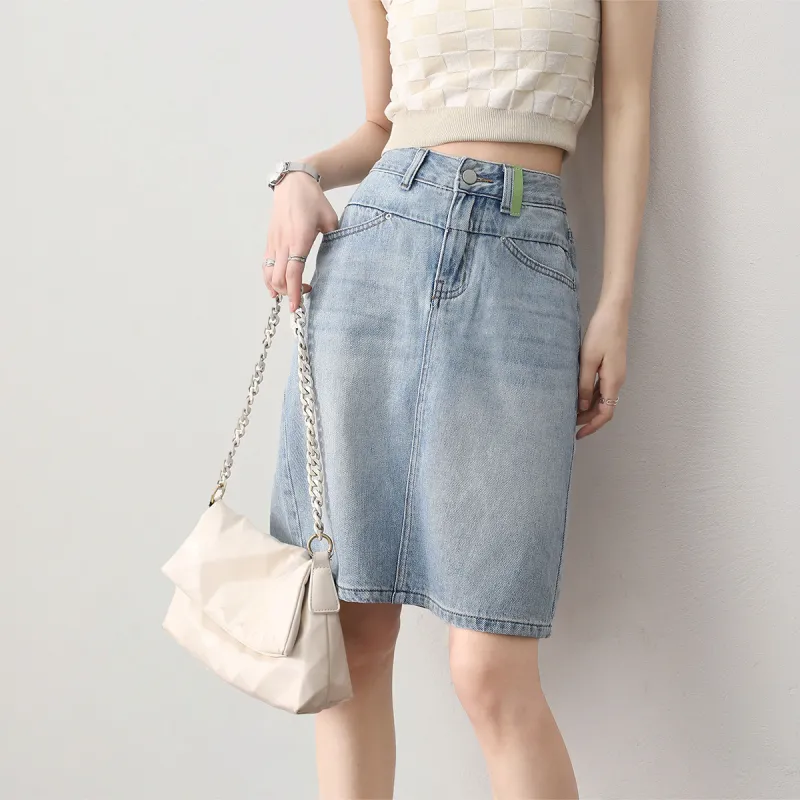 HIPPIEMISS Denim Short Skirts Women's Blue-19