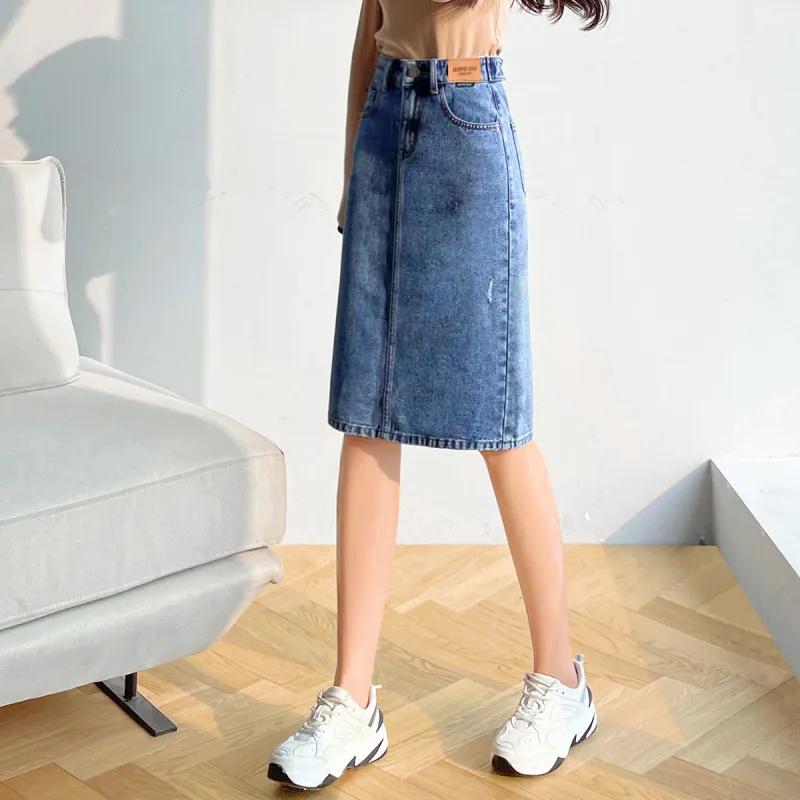 HIPPIEMISS Denim Short Skirts Women's Blue-6