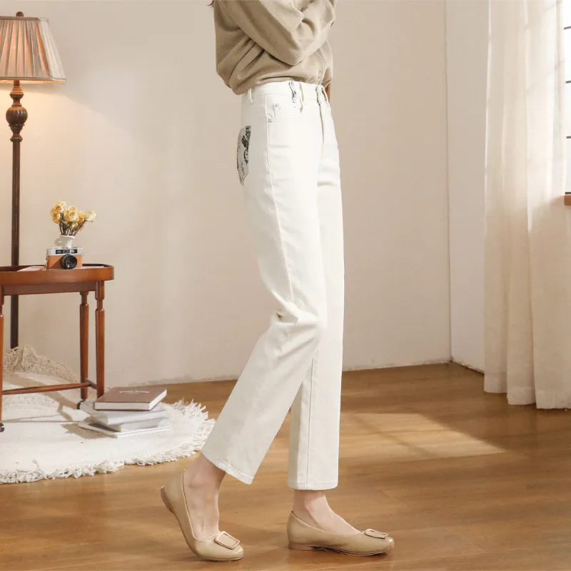 HIPPIEMISS Jeans Women's Ecru-3