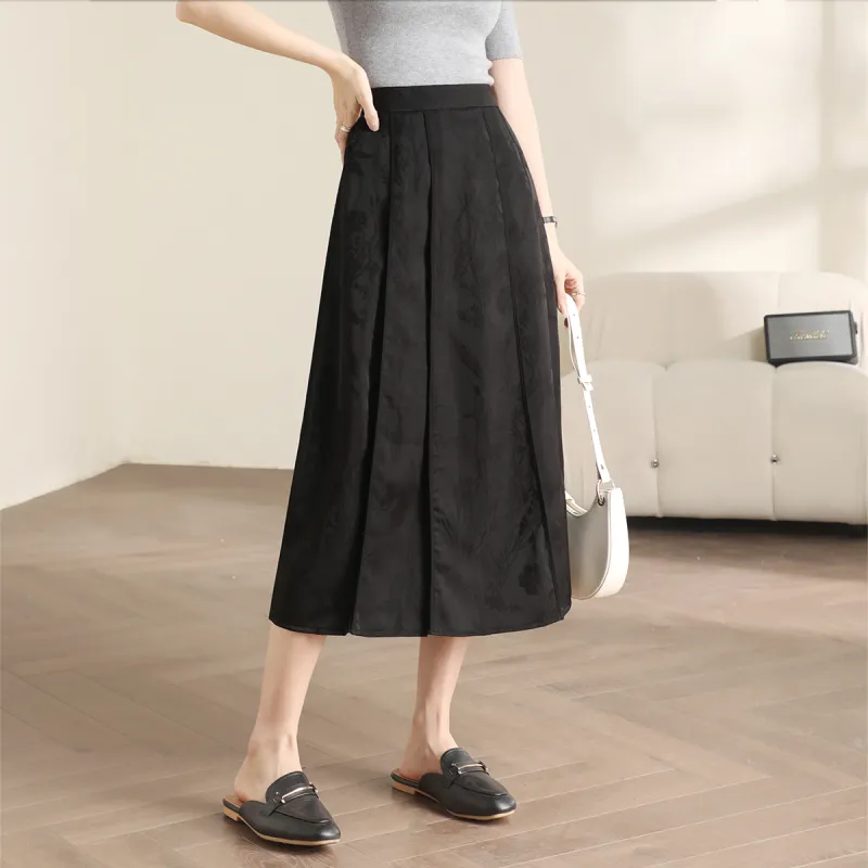 HIPPIEMISS Casual Long Skirts Women's Black-5