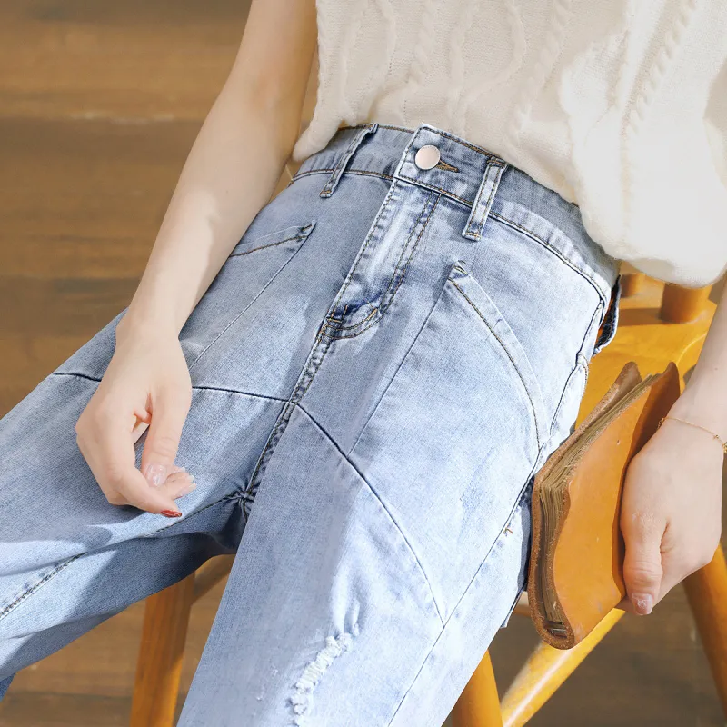 HIPPIEMISS Jeans Women's Light Blue-5