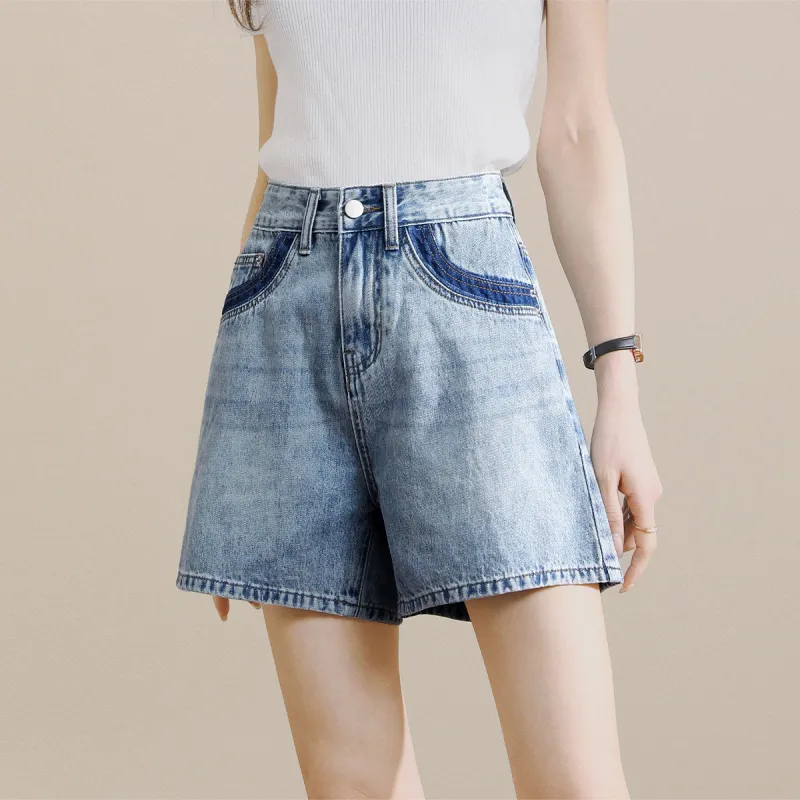 HIPPIEMISS Denim Shorts Women's Light Blue-2