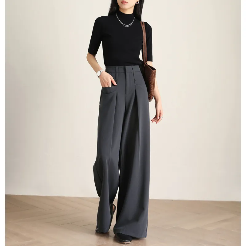 HIPPIEMISS Casual Pants Women's Dark Gray-4