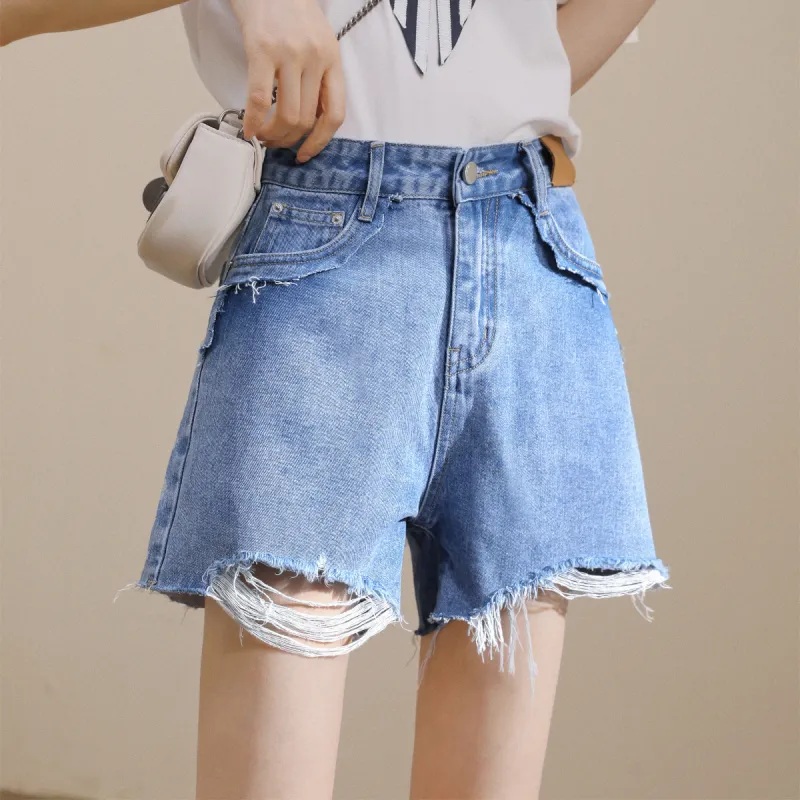 HIPPIEMISS Denim Shorts Women's Blue-2