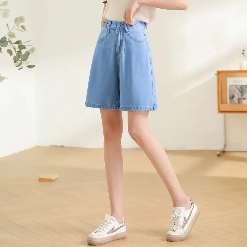 HIPPIEMISS Denim Shorts Women's Light Blue-2