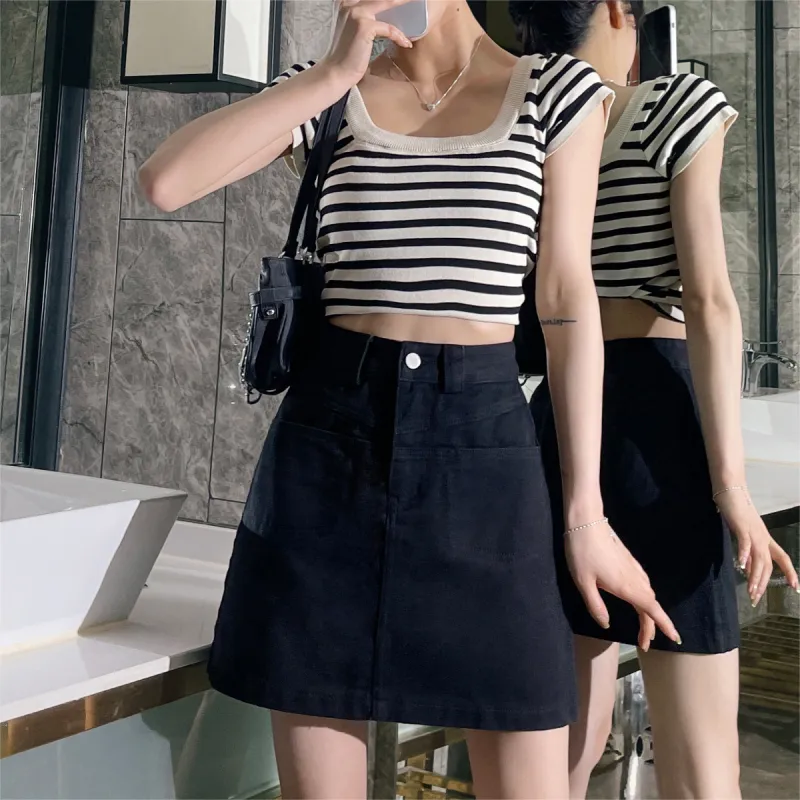HIPPIEMISS Denim Short Skirts Women's-12