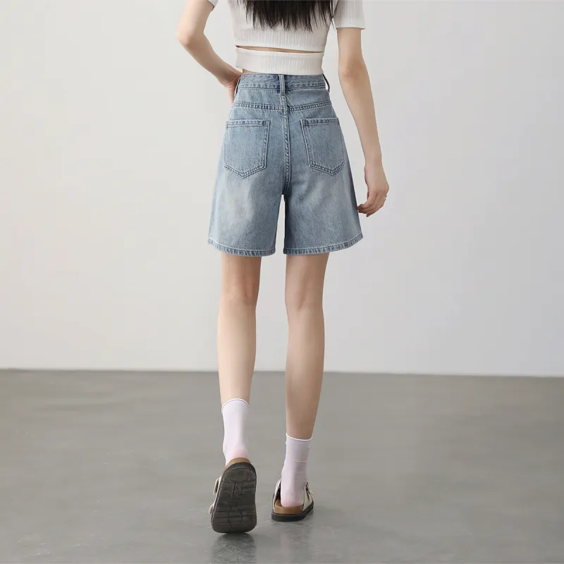 HIPPIEMISS Denim Shorts Women's Light Blue-6