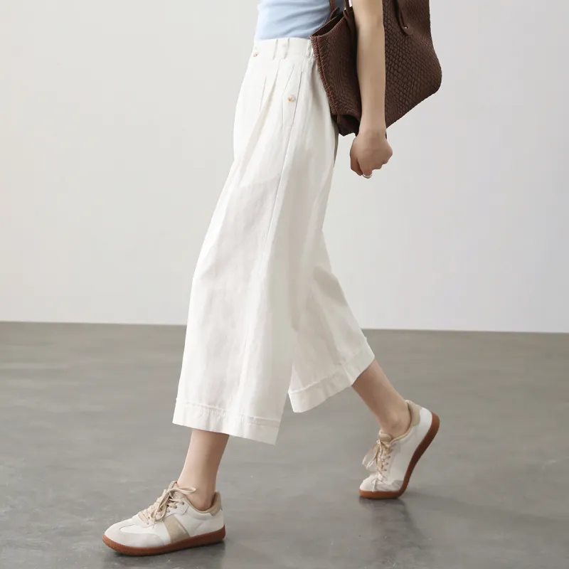 HIPPIEMISS Casual Pants Women's White-10