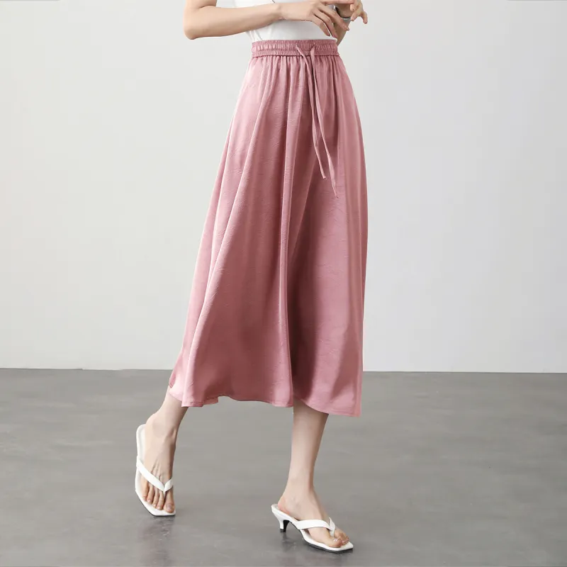 HIPPIEMISS Casual Long Skirts Women's Plum Red-8