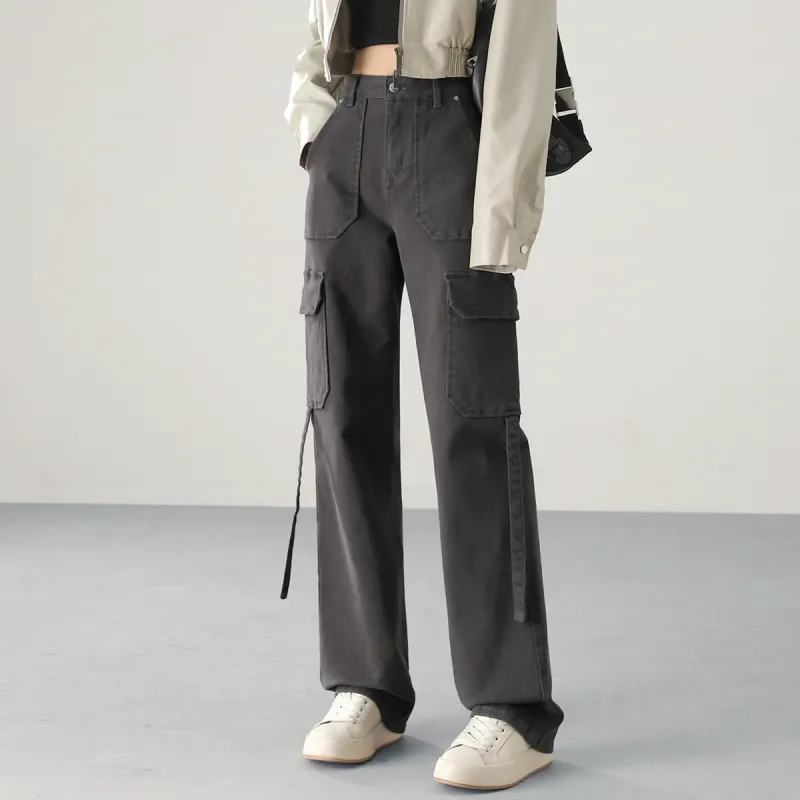 HIPPIEMISS Cargo Pants Women's Gray-2
