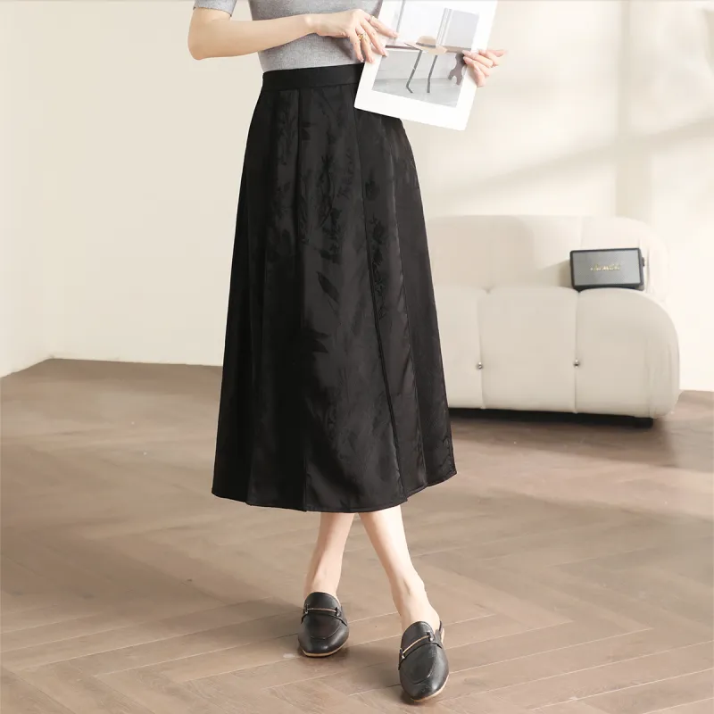 HIPPIEMISS Casual Long Skirts Women's Black-2