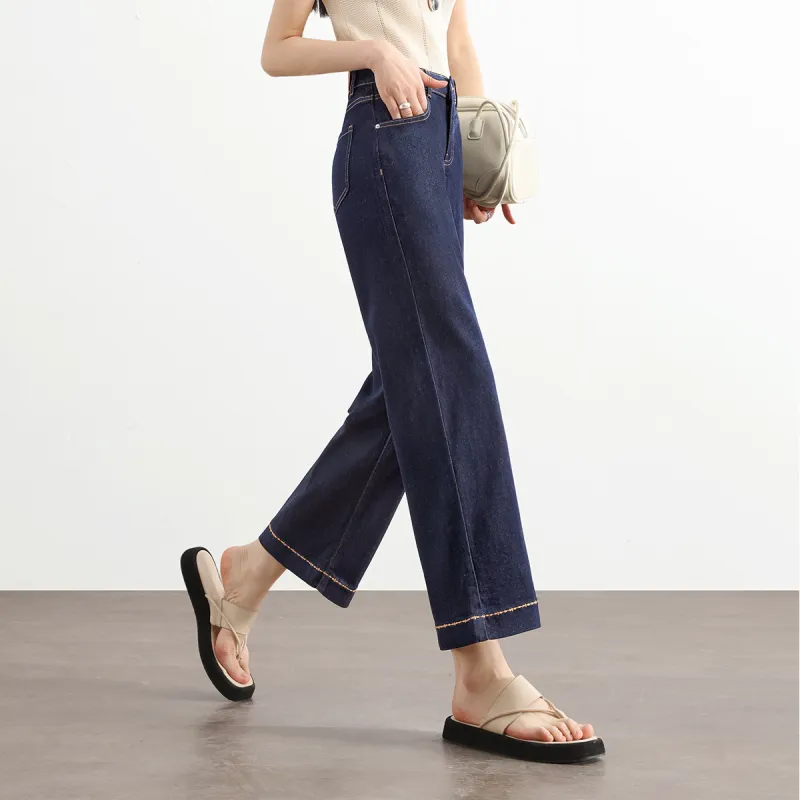 HIPPIEMISS Jeans Women's Normal Washed Blue-3
