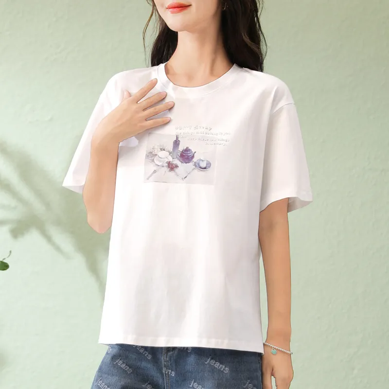 HIPPIEMISS T Shirts Women's White-5