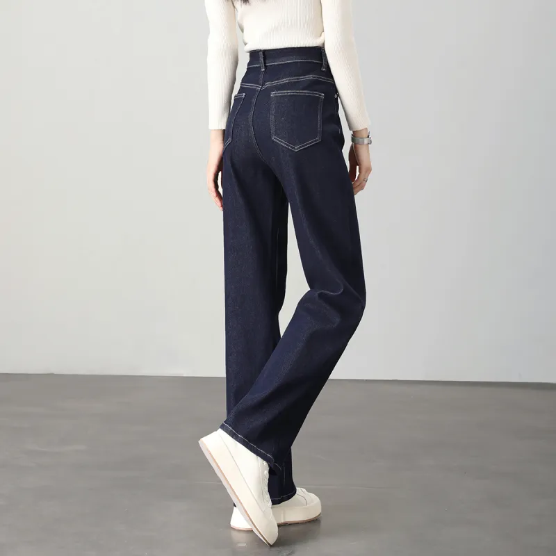 HIPPIEMISS Jeans Women's Normal Washed Blue-3