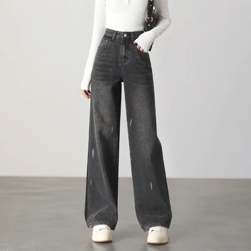 HIPPIEMISS Jeans Women's Black Gray Color-2